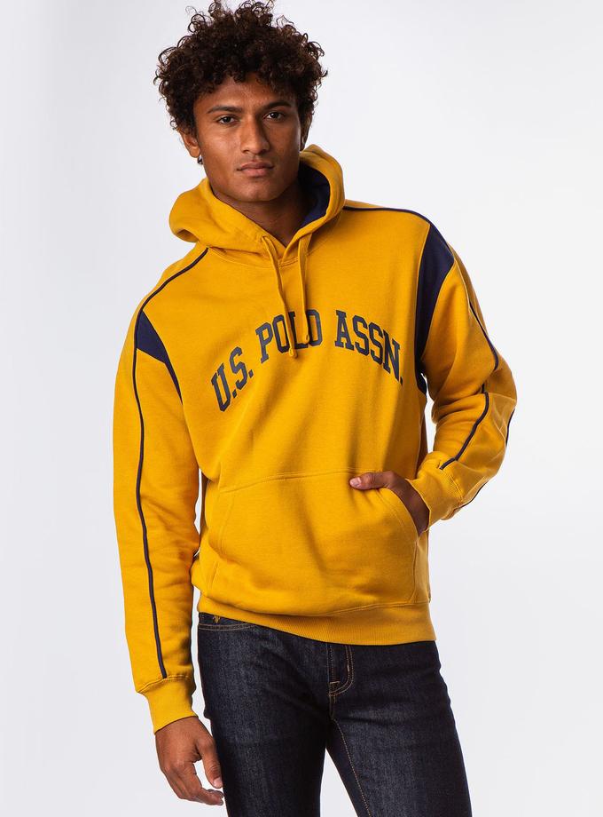 USPA SHOULDER PIPING LOGO HOODIE Free shipping