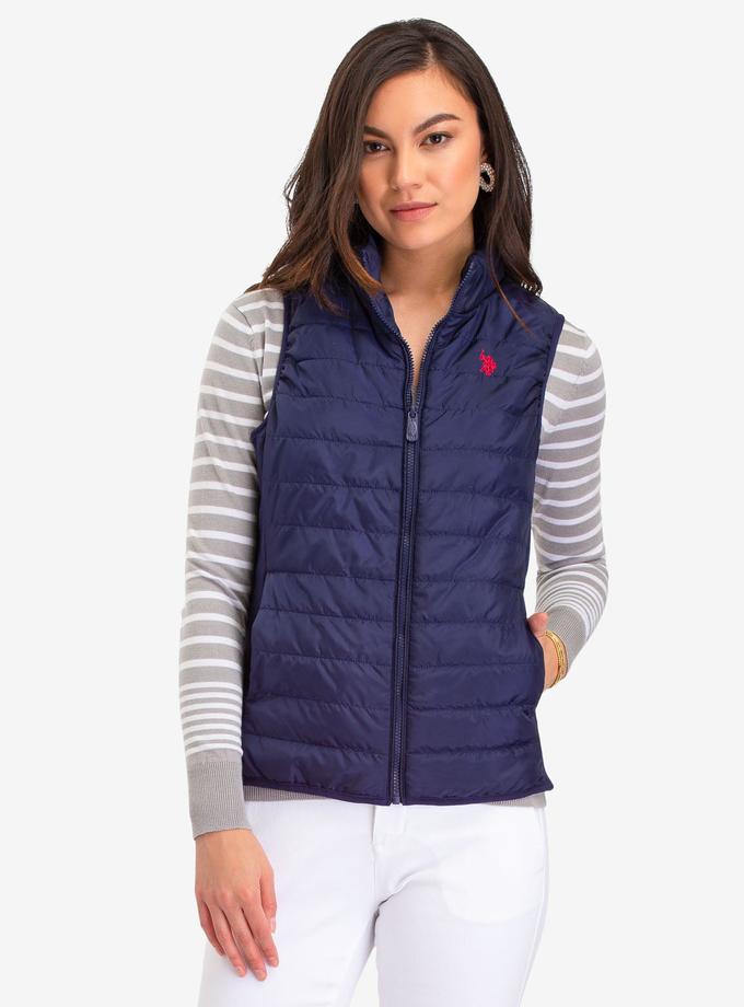 USPA SIDE KNIT PUFFER VEST Same Day Delivery