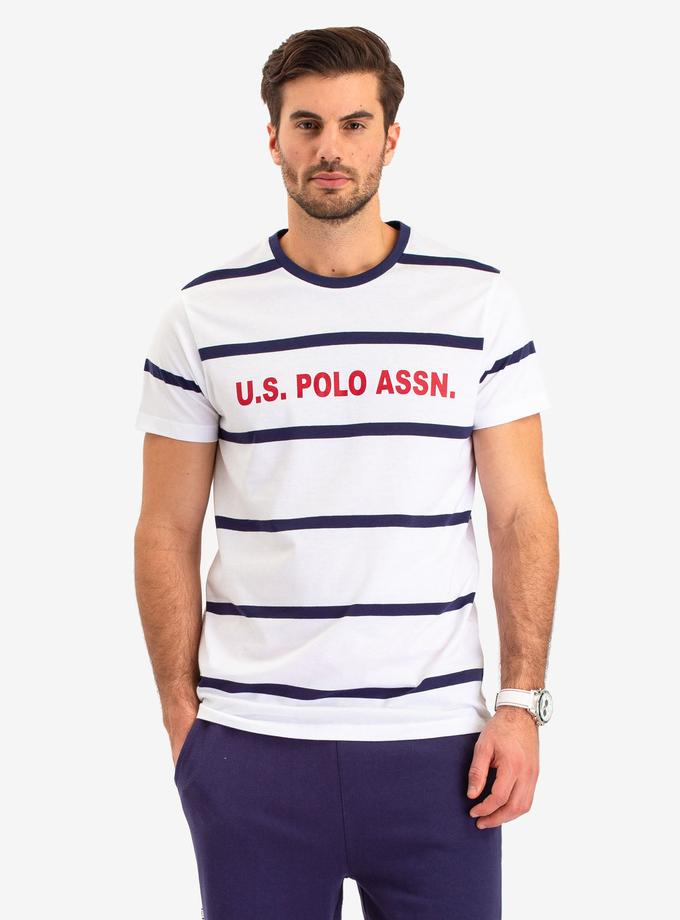 USPA SIDE STRIPE CHEST LOGO T-SHIRT Same Day Delivery