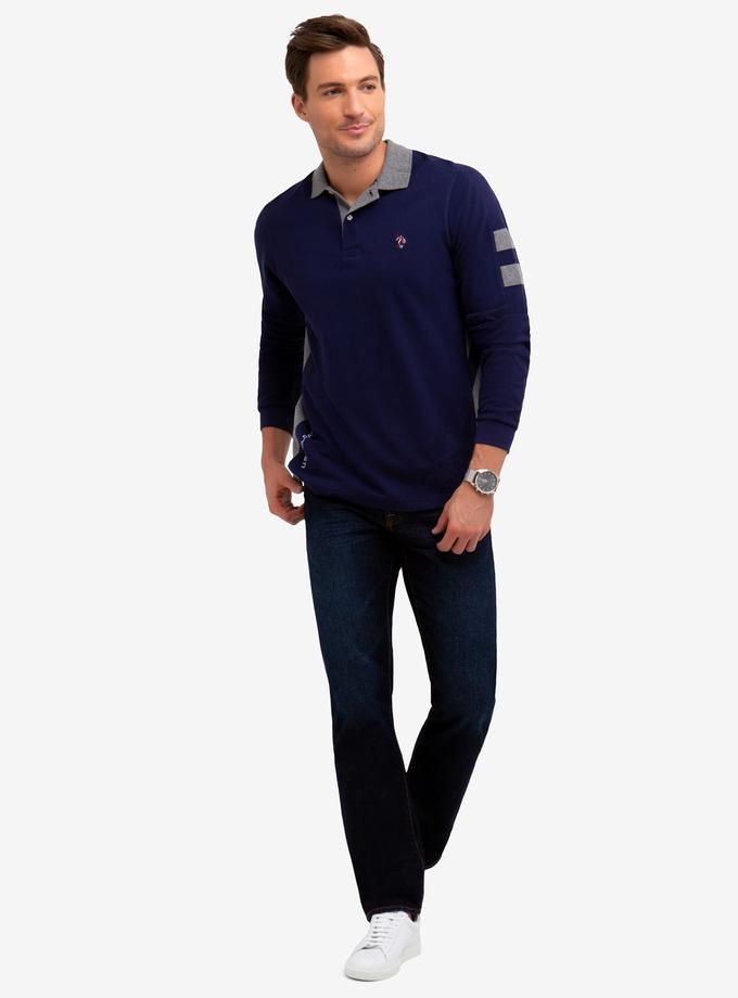 USPA SIDE STRIPE LONG SLEEVE POLO SHIRT High Quality