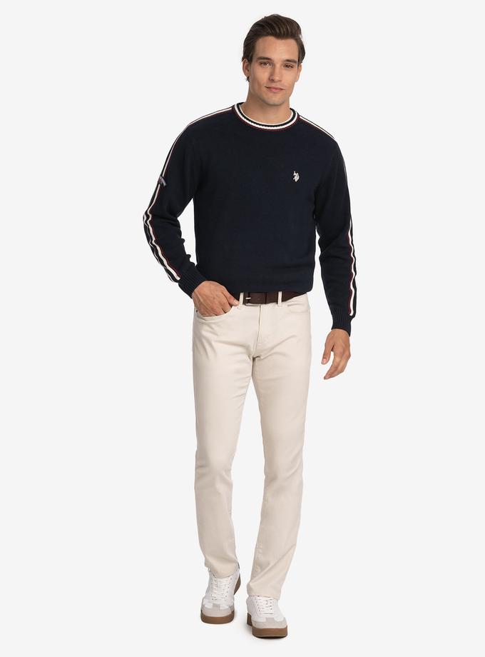 USPA SIGNATURE STRIPE CREW NECK SWEATER For Sale