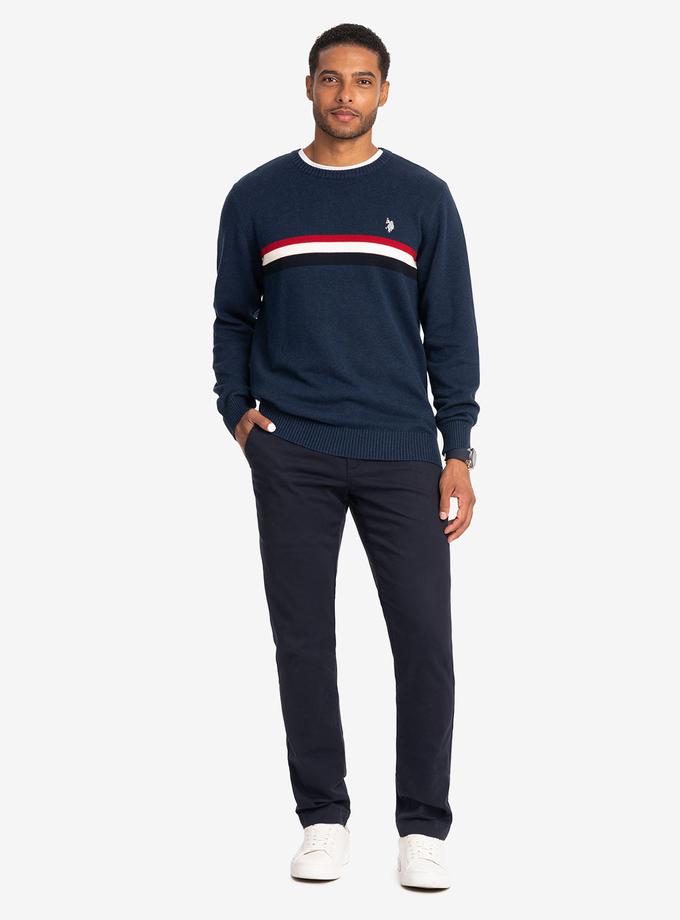 USPA SIGNATURE STRIPE CREW NECK SWEATER New Arrival