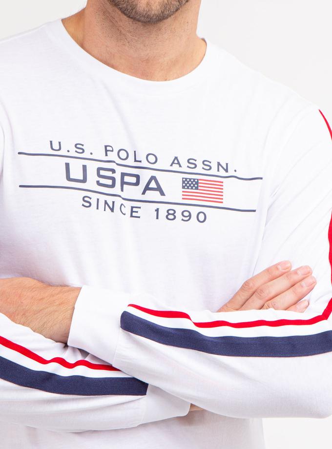 USPA SIGNATURE STRIPE GRAPHIC LONG SLEEVE T-SHIRT Best Buy