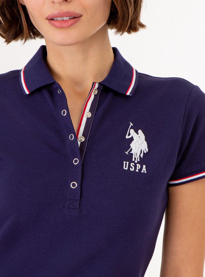 USPA SIGNATURE STRIPE PLACKET POLO SHIRT On Sale