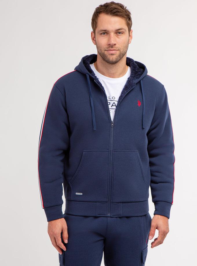 USPA SIGNATURE STRIPE SHERPA HOODIE Best Buy