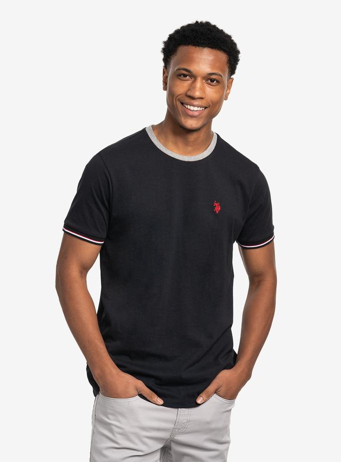 USPA SIGNATURE STRIPE TRIM RINGER T-SHIRT Same Day Delivery