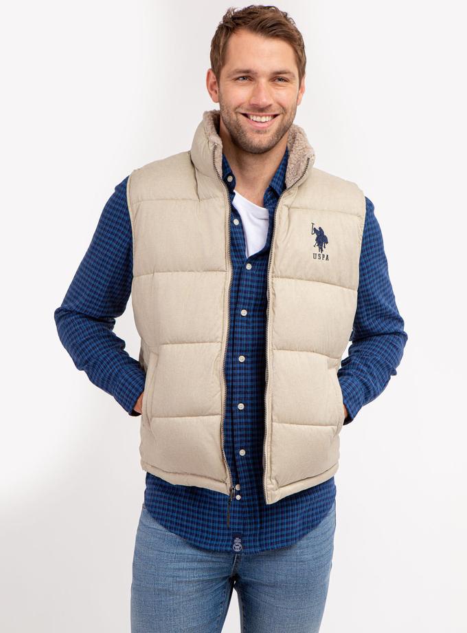 USPA SIGNATURE VEST WITH SHERPA COLLAR High Quality