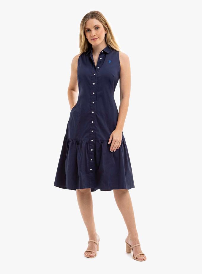 USPA SLEEVELESS TIERED POPLIN DRESS Free shipping