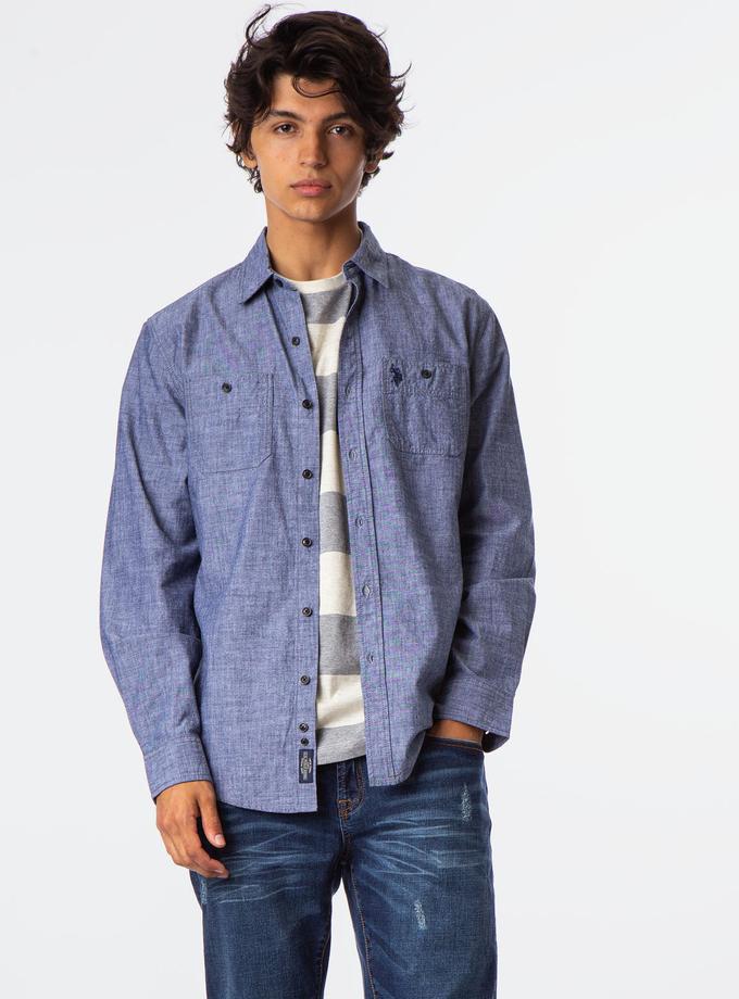 USPA SLIM FIT CANVAS SHIRT Best Price