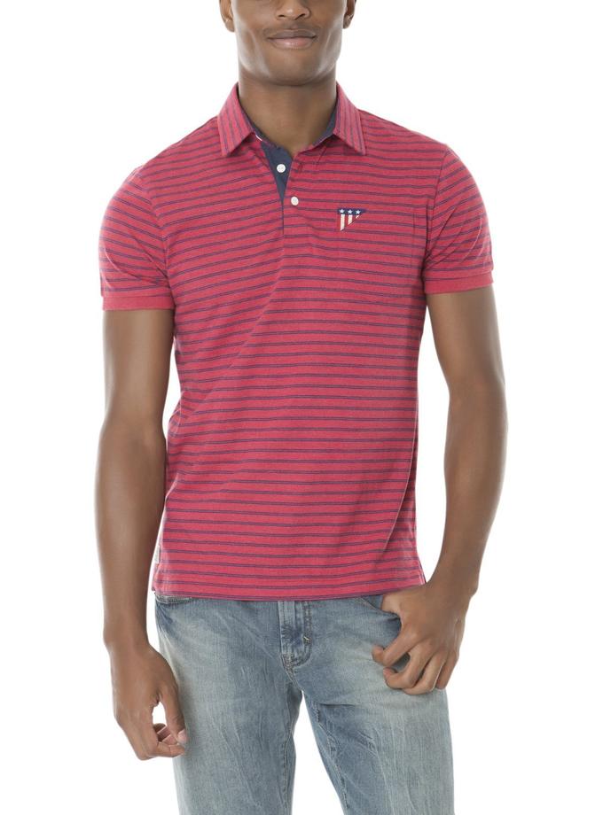 USPA SLIM FIT JERSEY STRIPED POLO SHIRT Best Price