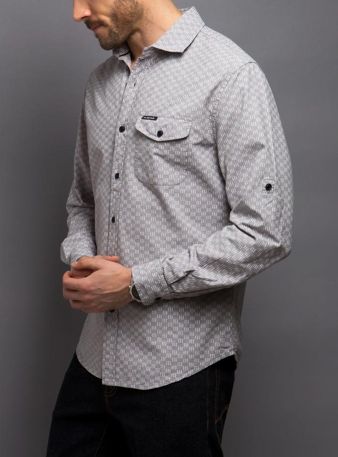 USPA SLIM FIT LINE PRINT SHIRT New Arrival