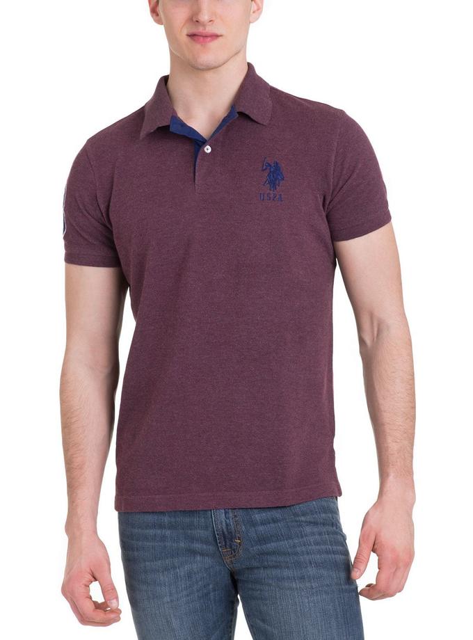 USPA Slim Fit Pique Mesh Polo Shirt On Sale