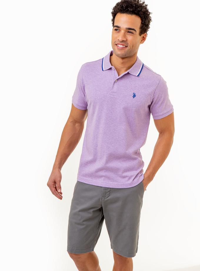 USPA SLIM FIT SOLID INTERLOCK POLO SHIRT For Sale