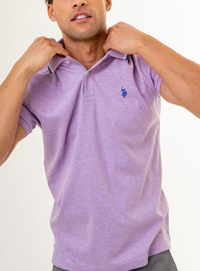 USPA SLIM FIT SOLID INTERLOCK POLO SHIRT For Sale