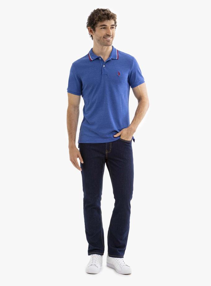 USPA SLIM FIT SOLID INTERLOCK POLO SHIRT New Arrival