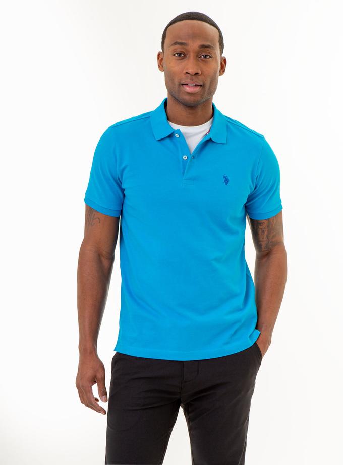 USPA SLIM FIT SOLID PIQUE POLO SHIRT For Sale