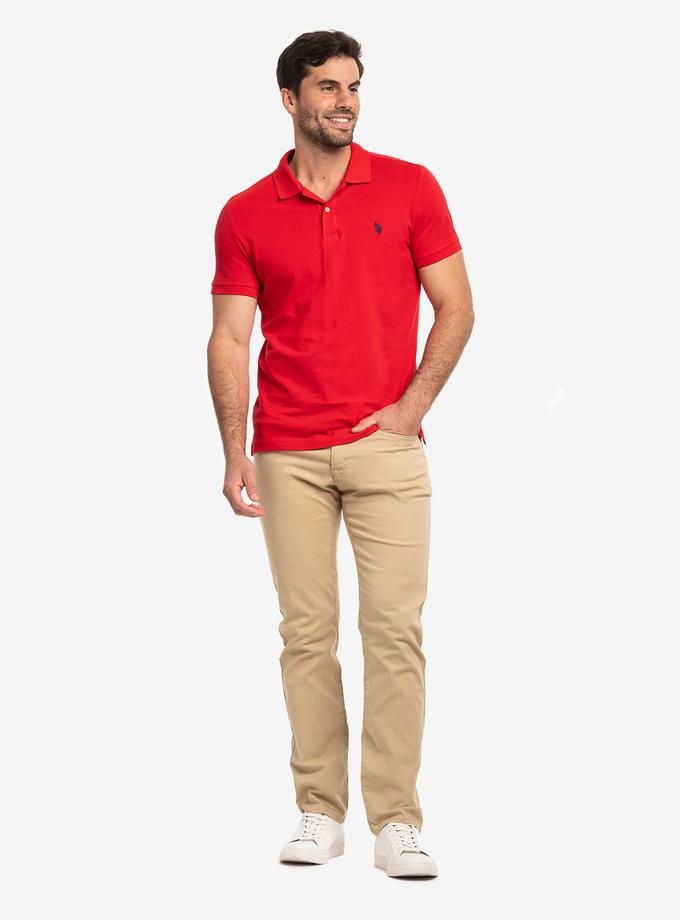 USPA SLIM FIT SOLID PIQUE POLO SHIRT High Quality