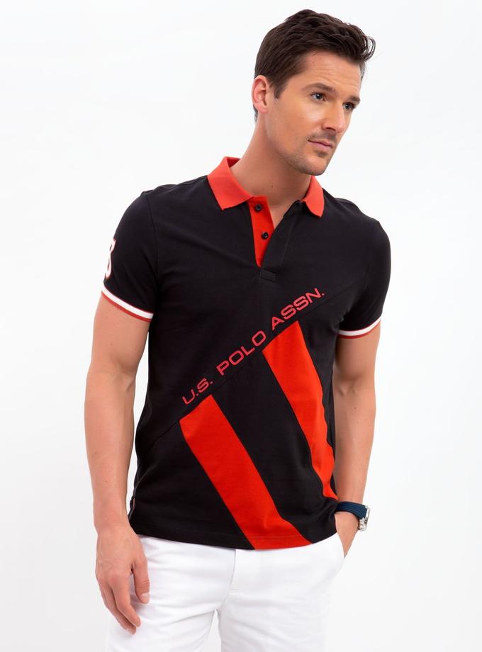 USPA SLIM FIT STRETCH DIAGONAL POLO SHIRT For Sale