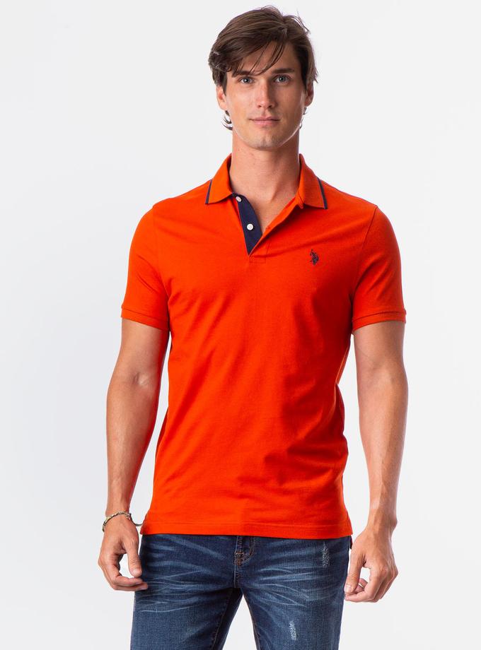 USPA SLIM FIT STRETCH PIQUE POLO SHIRT Free shipping