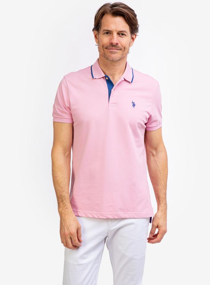 USPA SLIM FIT STRETCH PIQUE POLO SHIRT On Sale