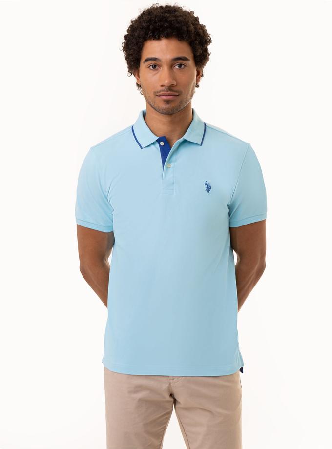 USPA SLIM FIT STRETCH PIQUE SOLID POLO SHIRT New Arrival