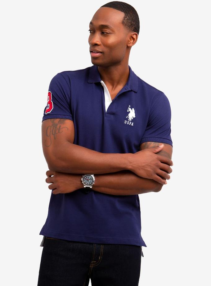 USPA SLIM FIT STRETCH SOLID POLO SHIRT For Sale