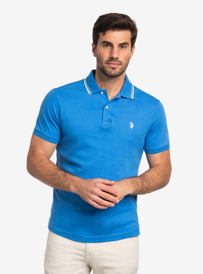 USPA SLIM FIT TIPPED INTERLOCK POLO SHIRT Best Seller