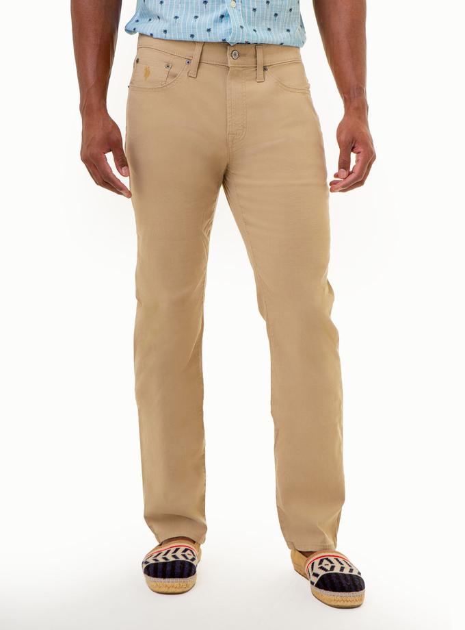 USPA SLIM STRAIGHT 5 POCKET STRETCH CHINO PANTS Best Price