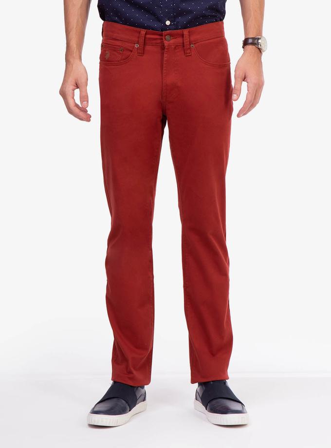 USPA SLIM STRAIGHT 5 POCKET STRETCH CHINO PANTS High Quality