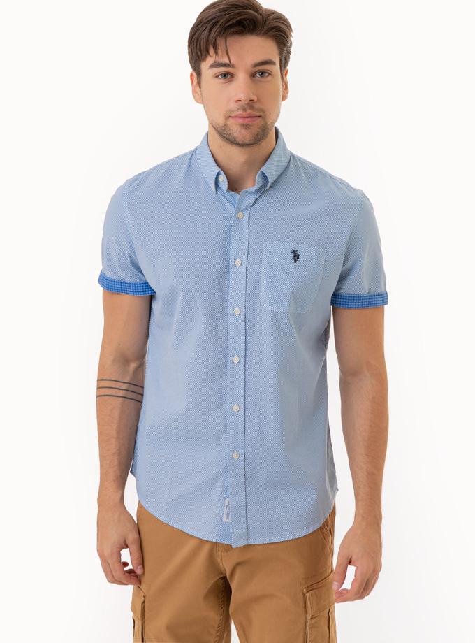 USPA SLUB POPLIN WOVEN SHIRT WITH CONTRAST FACING Best Price