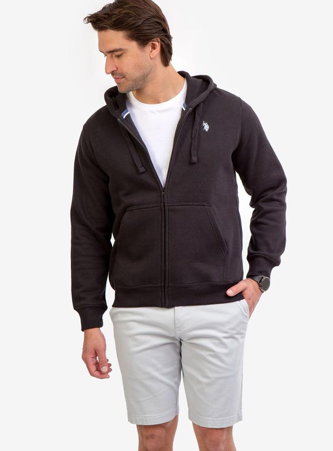 USPA SMALL LOGO FULL ZIP LINED HOODIE Free shipping