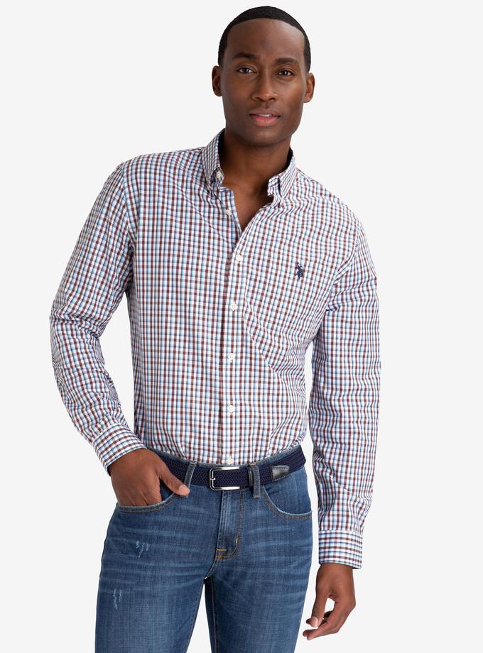 USPA SMALL PLAID PEACHED POPLIN SHIRT New Arrival