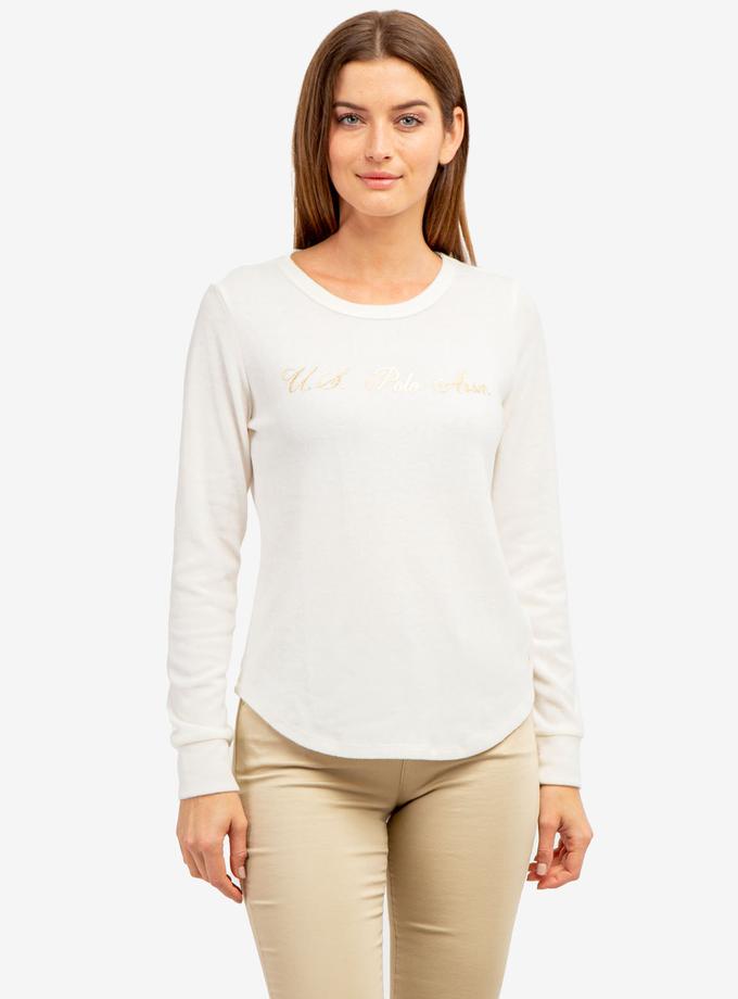 USPA SOFT LONG SLEEVE FOIL LOGO HACCI TOP Same Day Delivery