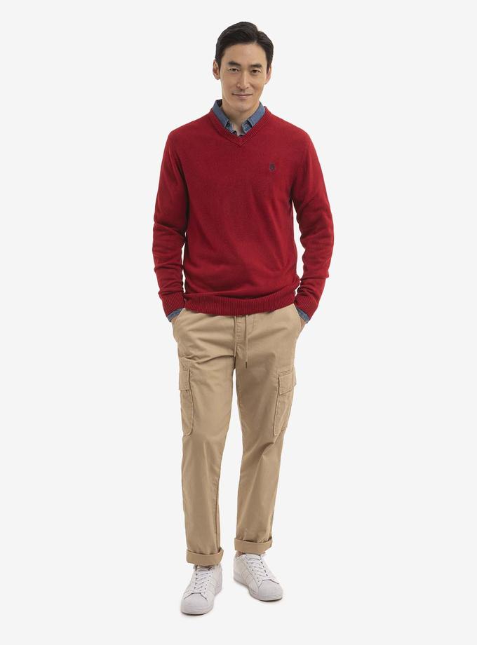 USPA SOFT SOLID JERSEY V-NECK SWEATER Best Buy