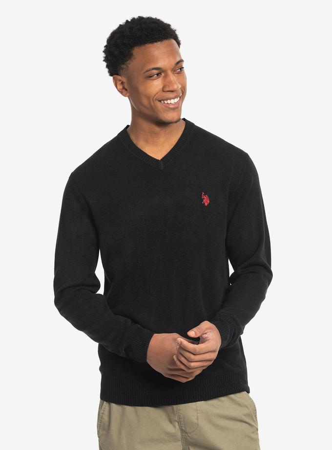 USPA SOFT V-NECK SWEATER For Sale