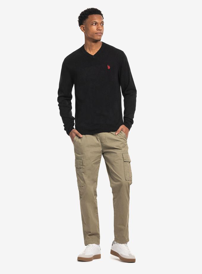 USPA SOFT V-NECK SWEATER For Sale