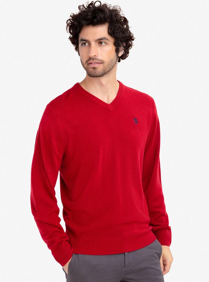 USPA SOFT V-NECK SWEATER On Sale