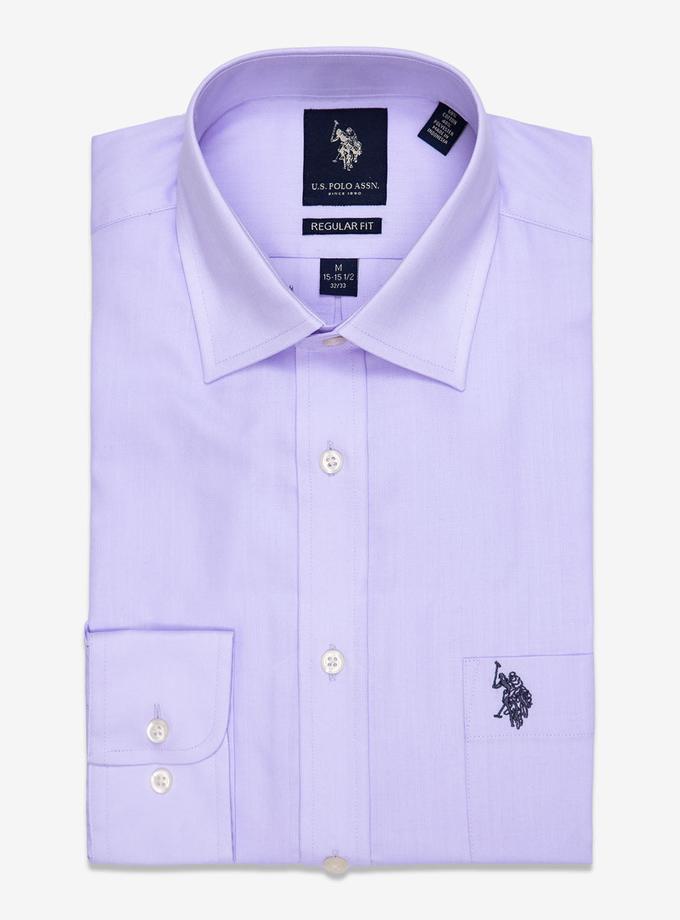 USPA SOLID HERRINGBONE DRESS SHIRT On Sale