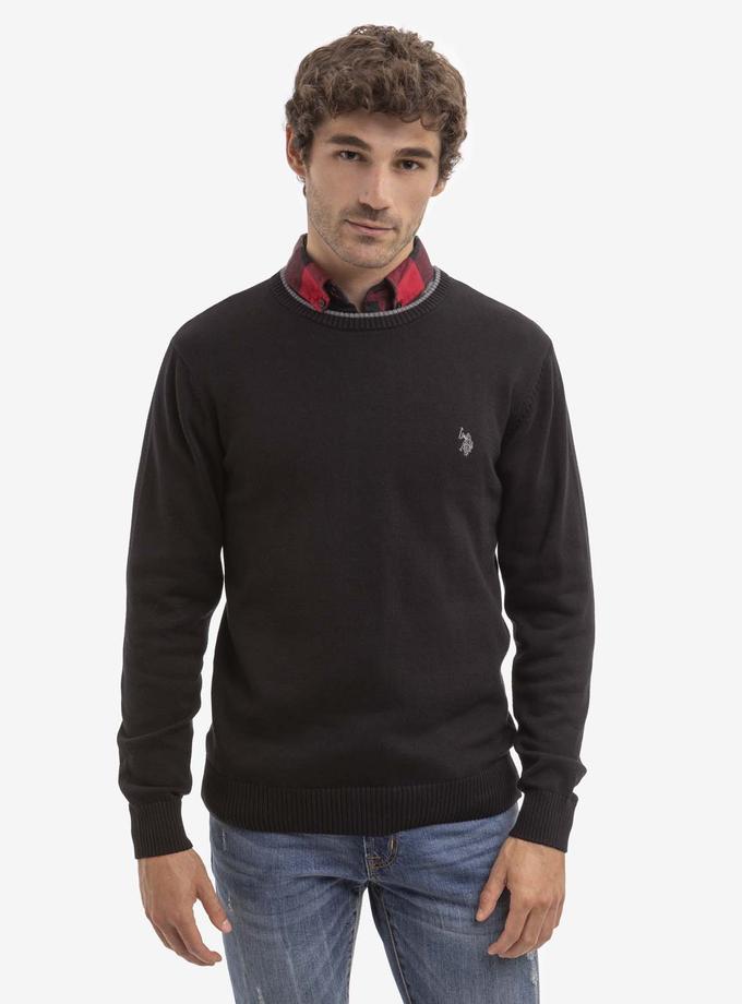 USPA SOLID JERSEY CREW NECK SWEATER On Sale