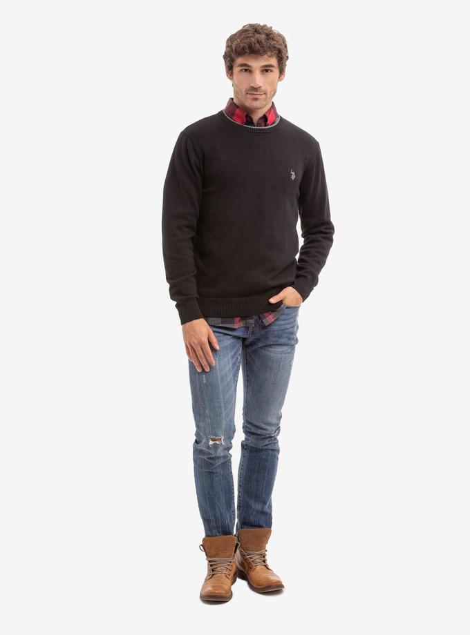 USPA SOLID JERSEY CREW NECK SWEATER On Sale