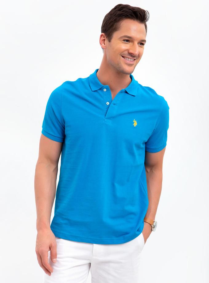 USPA SOLID PIQUE SMALL LOGO POLO SHIRT For Sale