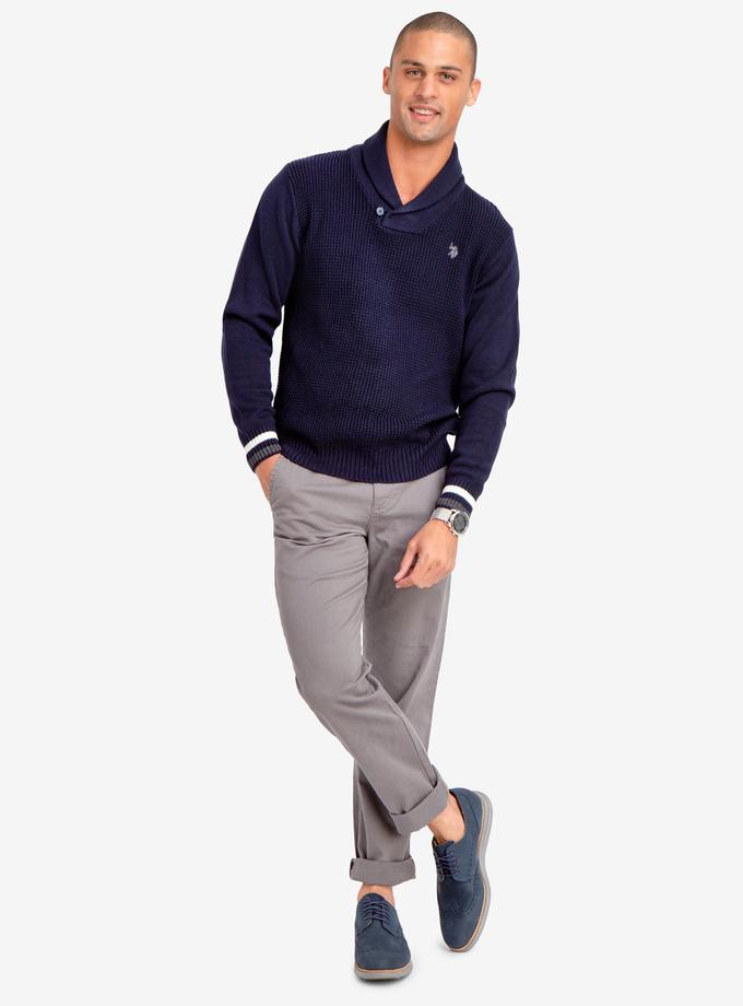 USPA SOLID SHAWL COLLAR SWEATER On Sale