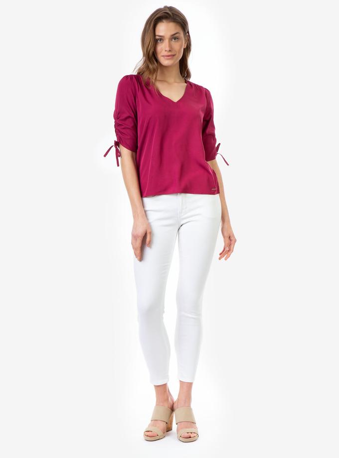 USPA SOLID TIE SLEEVE TOP Best Buy