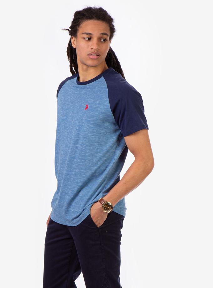 USPA SPACE DYE CREW NECK T-SHIRT High Quality