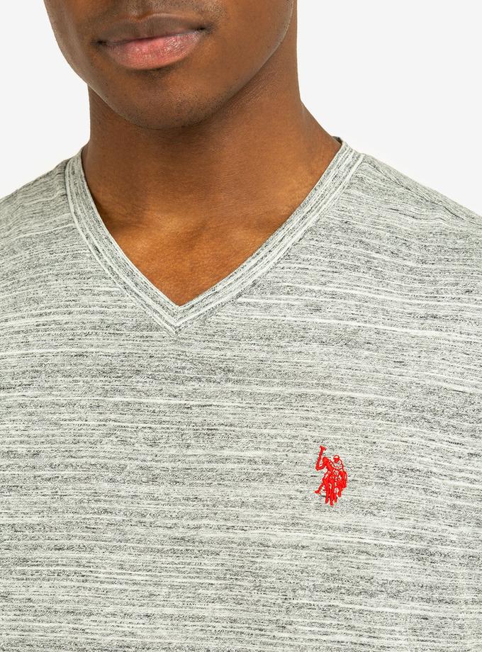 USPA SPACE DYE JERSEY V-NECK T-SHIRT On Sale