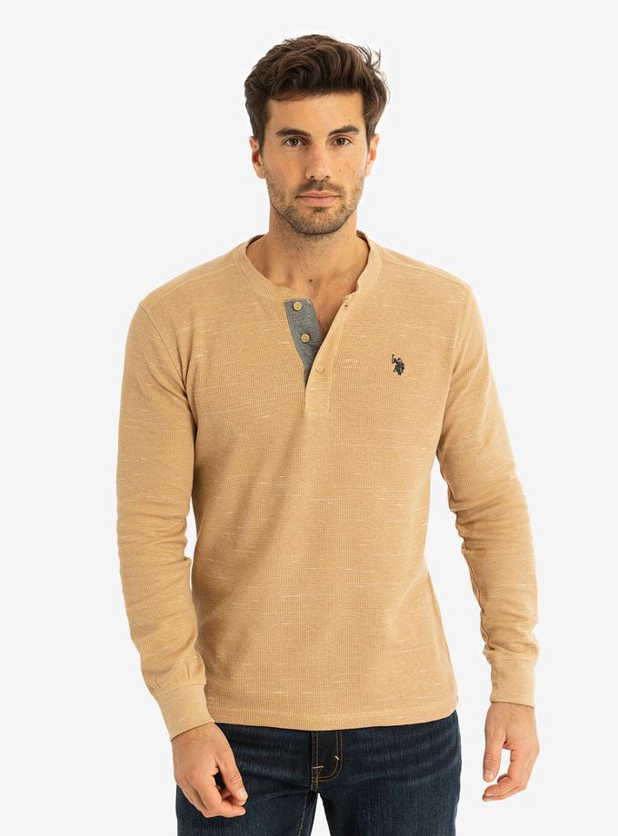 USPA SPACE DYE THERMAL HENLEY Best Buy