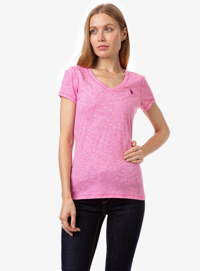 USPA SPACE DYE V-NECK T-SHIRT Free shipping