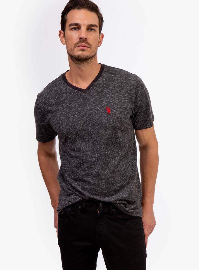 USPA SPACE DYE V-NECK T-SHIRT On Sale