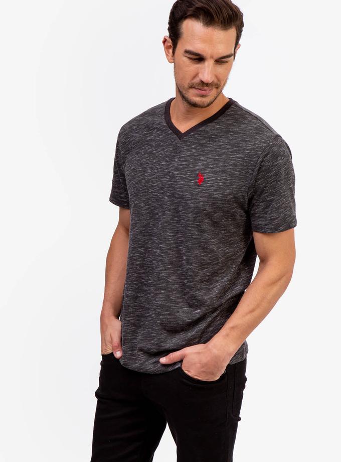 USPA SPACE DYE V-NECK T-SHIRT On Sale