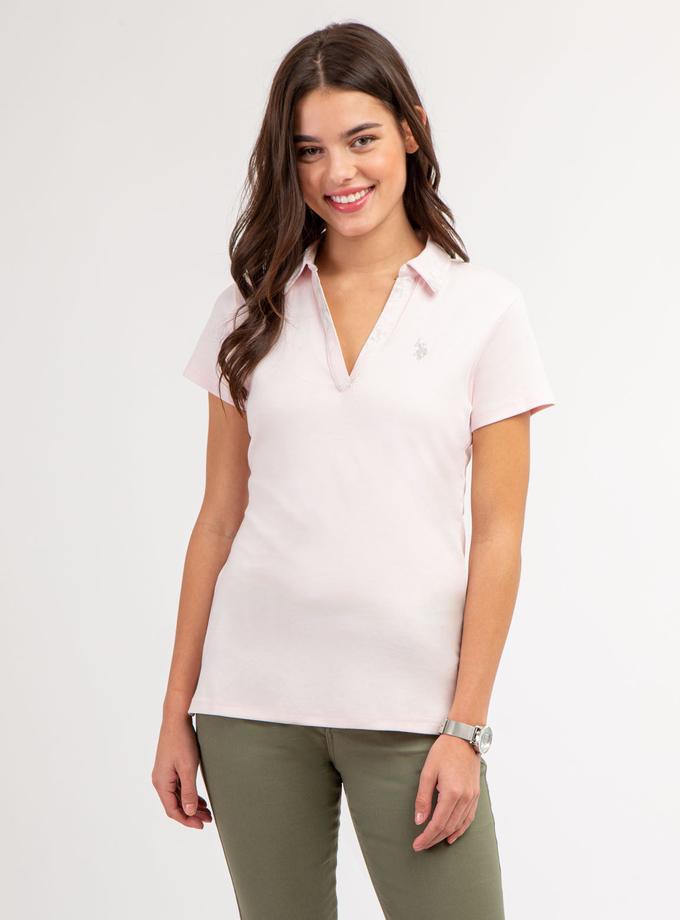 USPA SPLIT NECK ROSE PRINT POLO SHIRT Best Seller